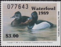 Scan of 1989 Missouri Duck Stamp MNH VF