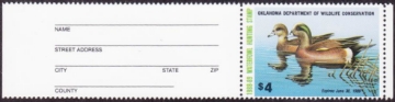 Picture of 1988 Oklahoma Duck Stamp Collector Type MNH VF