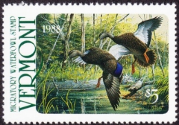 Scan of 1988 Vermont Duck Stamp MNH F-VF