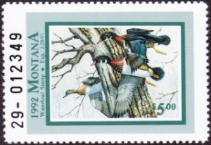 Scan of 1992 Montana Duck Stamp MNH VF