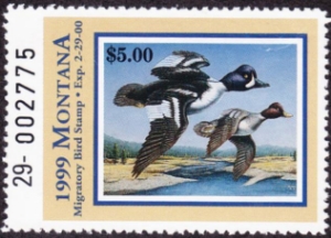 Scan of 1999 Montana Duck Stamp MNH VF