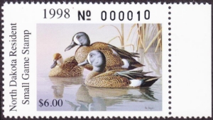 Scan of 1998 North Dakota Duck Stamp MNH VF