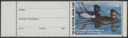 Scan of 1984 Oklahoma Duck Stamp MNH VF