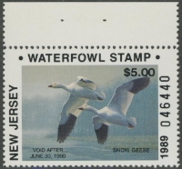 Scan of 1989 New Jersey Duck Stamp NJ12A NR MNH VF