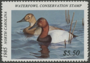 Scan of 1985 North Carolina Duck Stamp  MNH VF