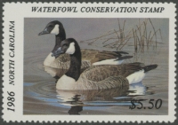 Scan of 1986 North Carolina Duck Stamp  MNH VF