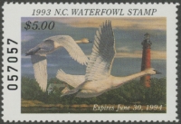 Scan of 1993 North Carolina Duck Stamp  MNH VF