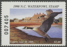 Scan of 1998 North Carolina Duck Stamp MNH VF