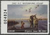 Scan of 2002 North Carolina Duck Stamp  MNH VF