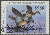 Scan of 1984 North Carolina Duck Stamp SBA MNH VF
