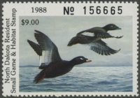 Scan of 1988 North Dakota Duck Stamp 