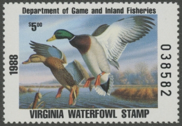 Picture of VA1 1988 Duck Stamp - First of State MNH VF