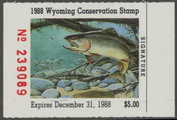 Scan of 1988 Wyoming Duck Stamp MNH VF