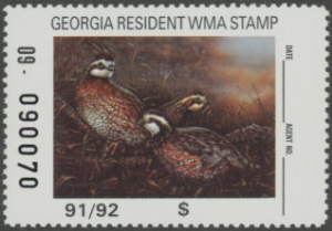 Scan of 1991 Georgia Resident WMA Stamp MNH VF