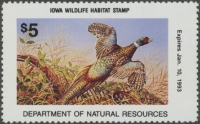 Scan of 1992 Iowa Wildlife Habitat Stamp MNH VF