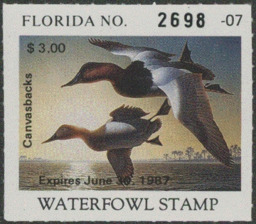 Scan of 1986 Florida Duck Stamp MNH VF