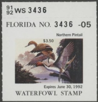Scan of 1991 Florida Duck Stamp  MNH VF