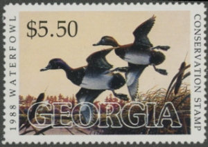 Scan of 1988 Georgia Duck Stamp  MNH VF