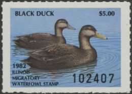 Scan of 1982 Illinois Duck Stamp MNH VF