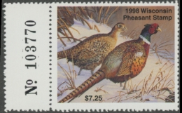 Scan of 1998 Wisconsin Pheasant Stamp MNH VF