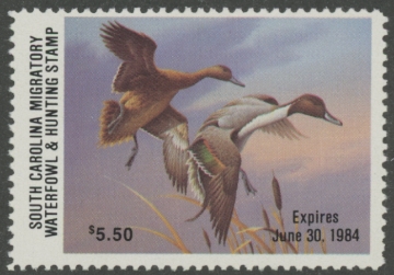 Scan of 1983 South Carolina Duck Stamp MNH VF