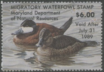 Scan of 1988 Maryland Duck Stamp MNH VF