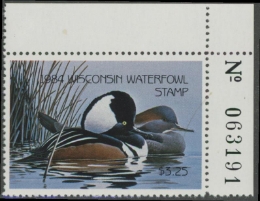 Scan of 1984 Wisconsin Duck Stamp MNH VF