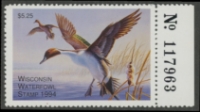 Scan of 1994 Wisconsin Duck Stamp MNH VF
