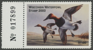 Scan of 2000 Wisconsin Duck Stamp MNH VF