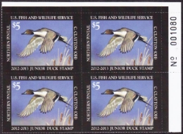 Scan of JDS20 2012 Junior Duck Stamp PB MNH VF