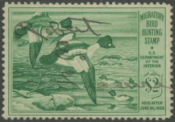 Scan of RW16 1949 Duck Stamp  Used F-VF