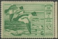 Scan of RW16 1949 Duck Stamp  Unsigned, No Gum F-VF