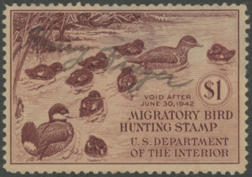 Scan of RW8 1941 Duck Stamp  Used F-VF