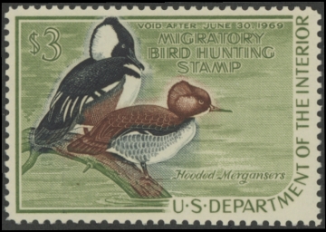 Scan of RW35 1968 Duck Stamp  MNH VF - XF