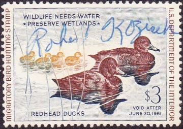 Scan of RW27 1960 Duck Stamp  Used F-VF