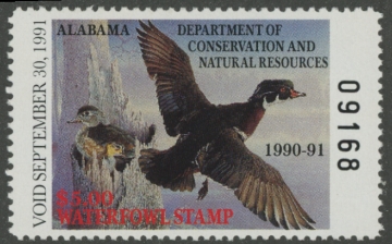 Picture of 1990 Alabama Duck Stamp MNH VF