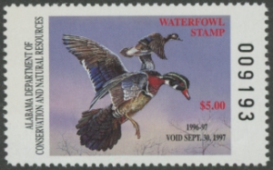 Scan of 1996 Alabama Duck Stamp MNH VF