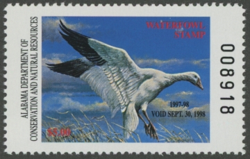 Picture of 1997 Alabama Duck Stamp MNH VF