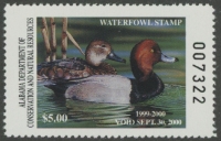 Scan of 1999 Alabama Duck Stamp MNH VF