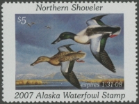 Scan of 2007 Alaska Duck Stamp MNH VF
