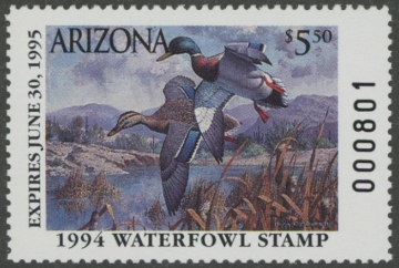 Picture of 1994 Arizona Duck Stamp MNH VF