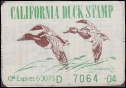 Scan of 1972 California Duck Stamp Unsigned VF