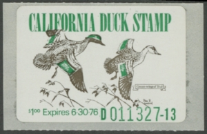Scan of 1975 California Duck Stamp MNH VF