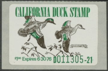 Scan of 1975 California Duck Stamp MNH VF