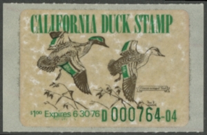 Scan of 1975 California Duck Stamp MNH F-VF