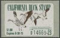 Scan of 1974 California Duck Stamp MNH F-VF