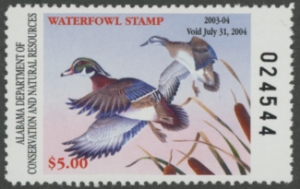 Scan of 2003 Alabama Duck Stamp MNH VF