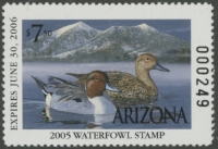 Scan of 2005 Arizona Duck Stamp MNH VF