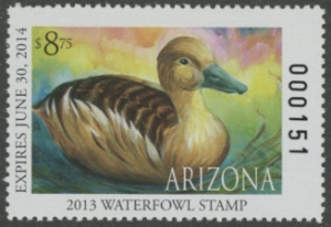 Scan of 2013 Arizona Junior Duck Stamp MNH VF