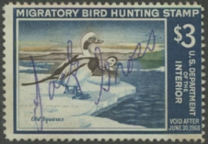 Scan of RW34 1967 Duck Stamp  Used Fine
